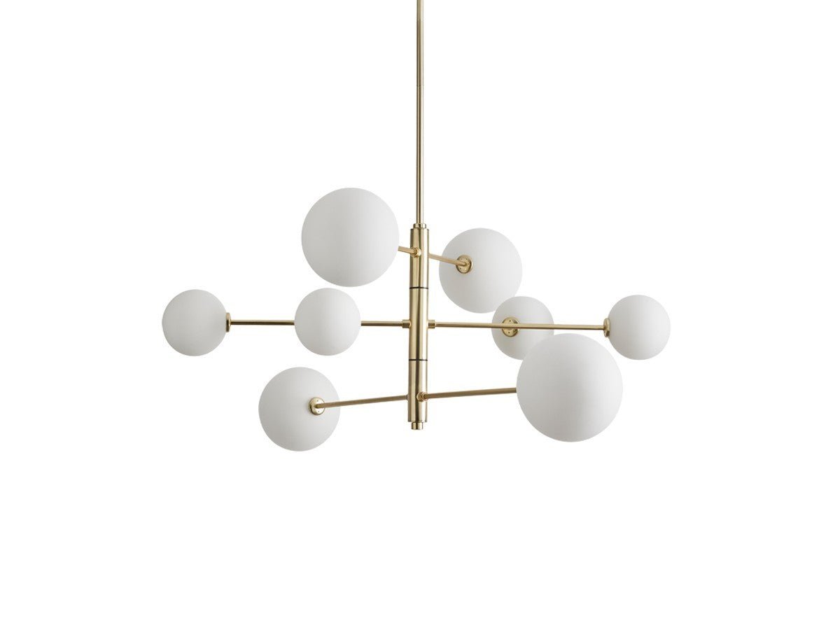 Aromas - Atom Chandelier, brass - CHILLIGHT STORE